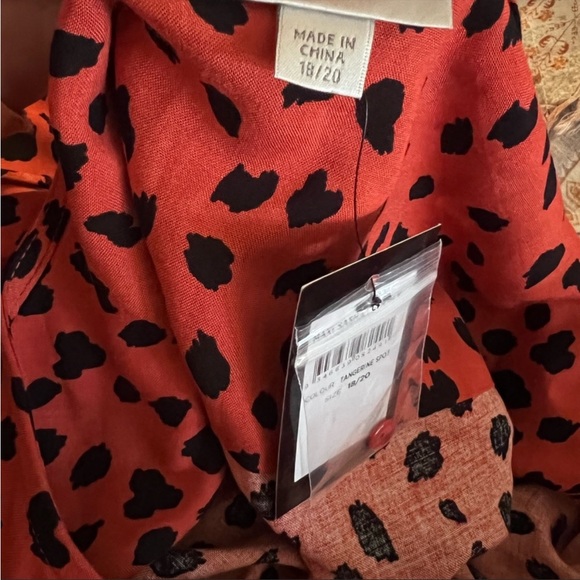 NWT AVENUE Sasha Flutter Sleeve Maxi Dress - tangerine spot - Picture 3 of 3